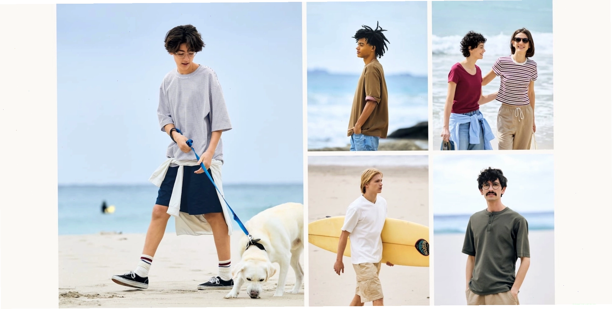 Áo thun nam Uniqlo với thiết kế tối giản, đa dạng màu sắc