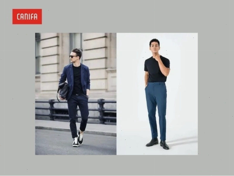 Bộ trang phục tone sur tone màu xanh navy cho nam