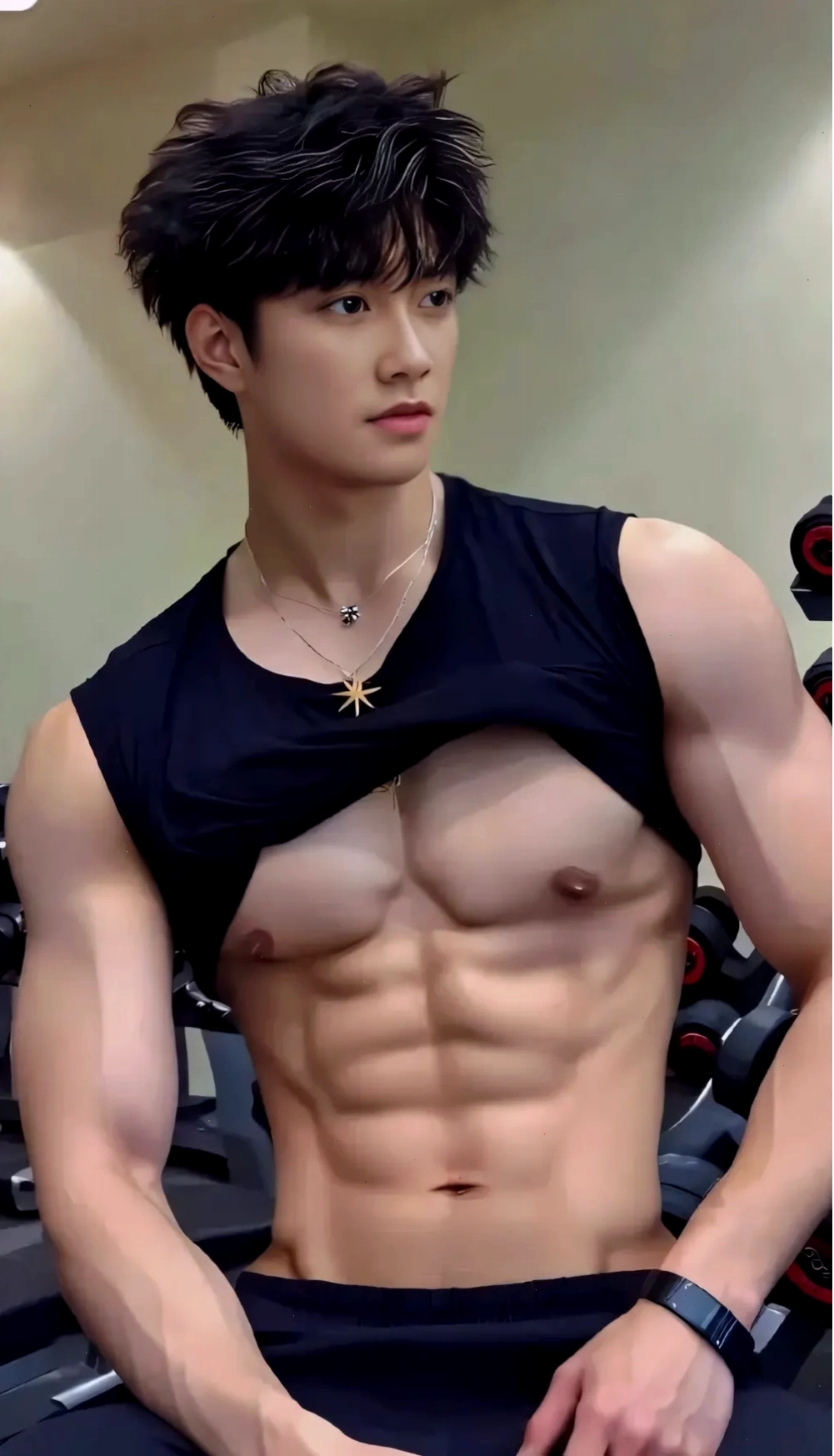 Body 6 múi săn chắc với ánh sáng tạo khối ấn tượng
