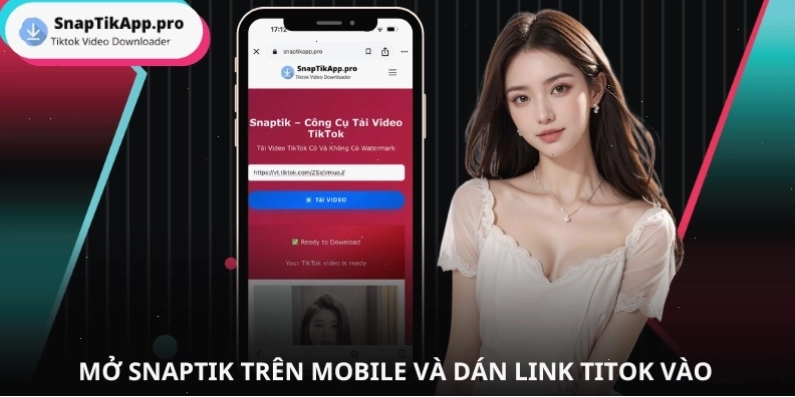 Bước 2: Dán liên kết vào Snaptik App