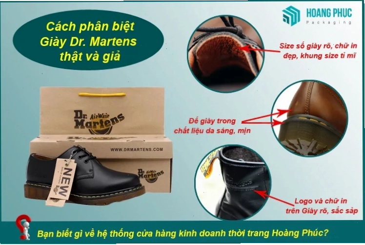 Cách phân biệt giày Marten thật và giả