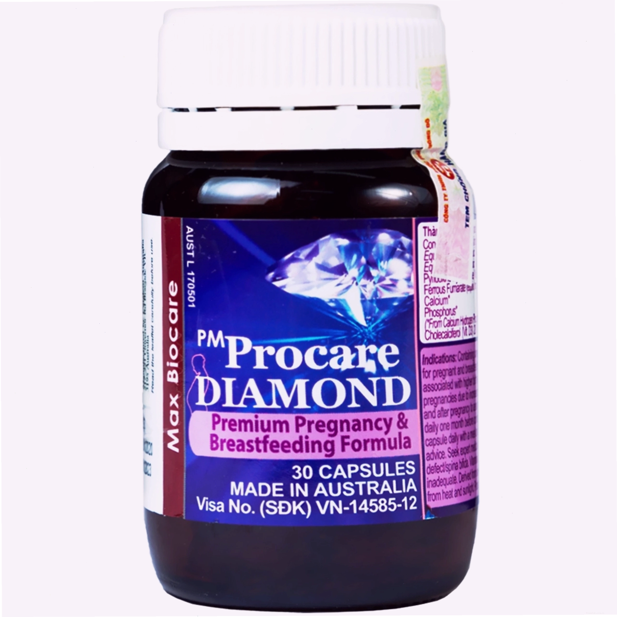 Cận cảnh viên uống Procare Diamond với thành phần dinh dưỡng vượt trội