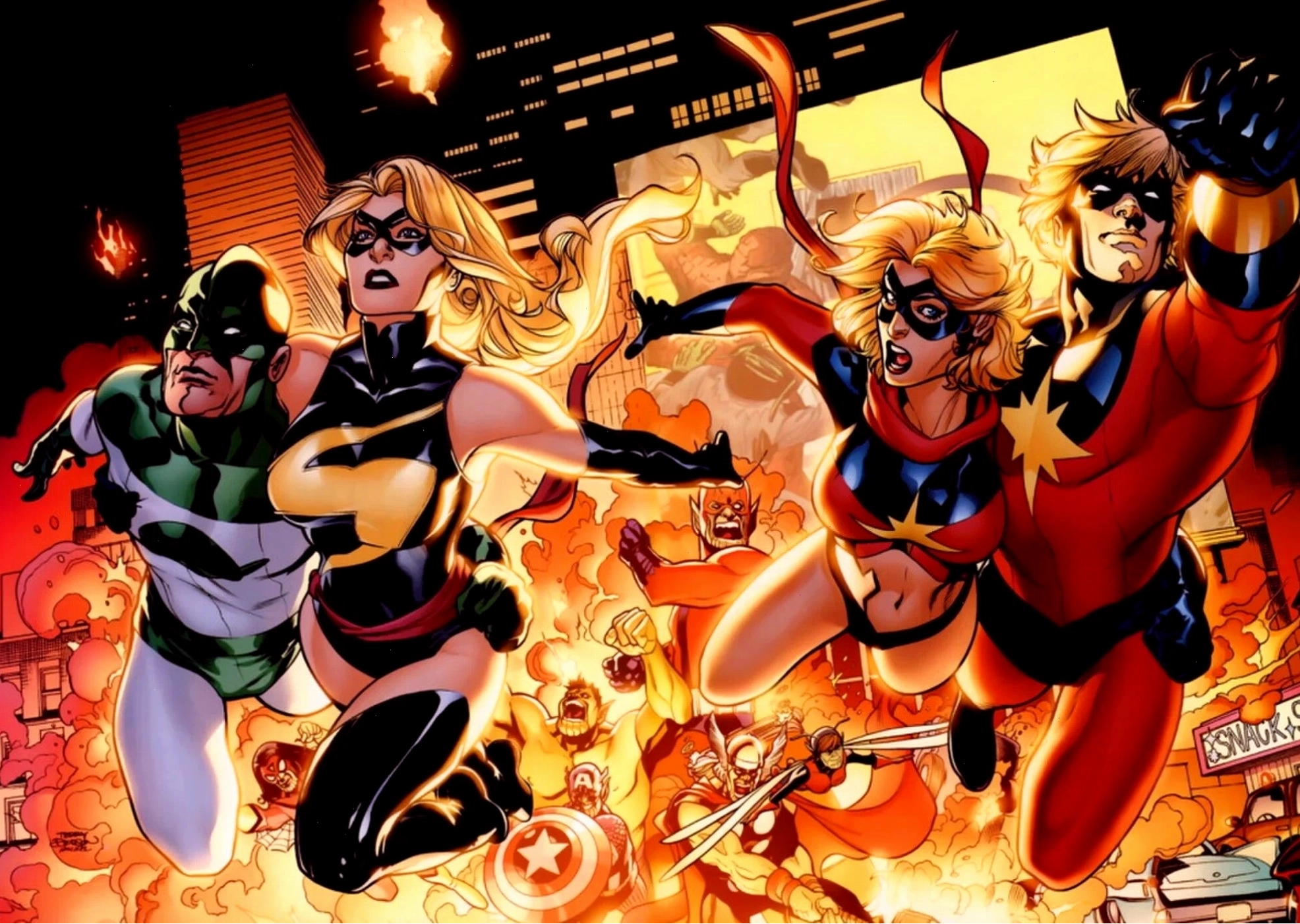 Carol Danvers trong bộ trang phục Captain Marvel
