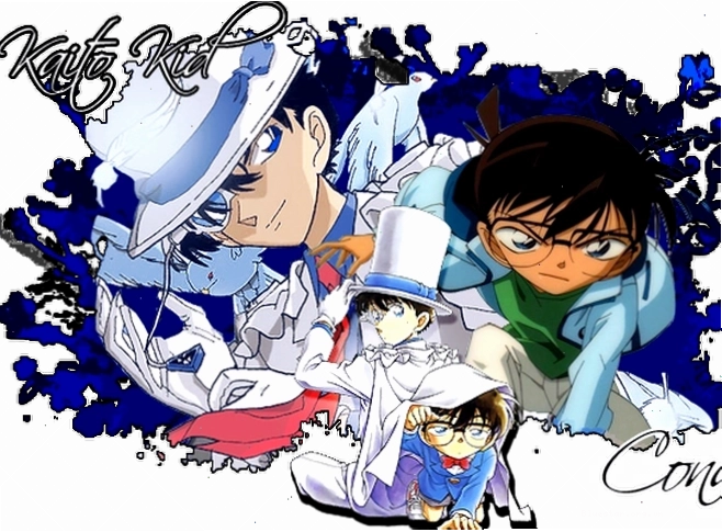 Conan và Kaito Kid trong một phân cảnh đối đầu căng thẳng