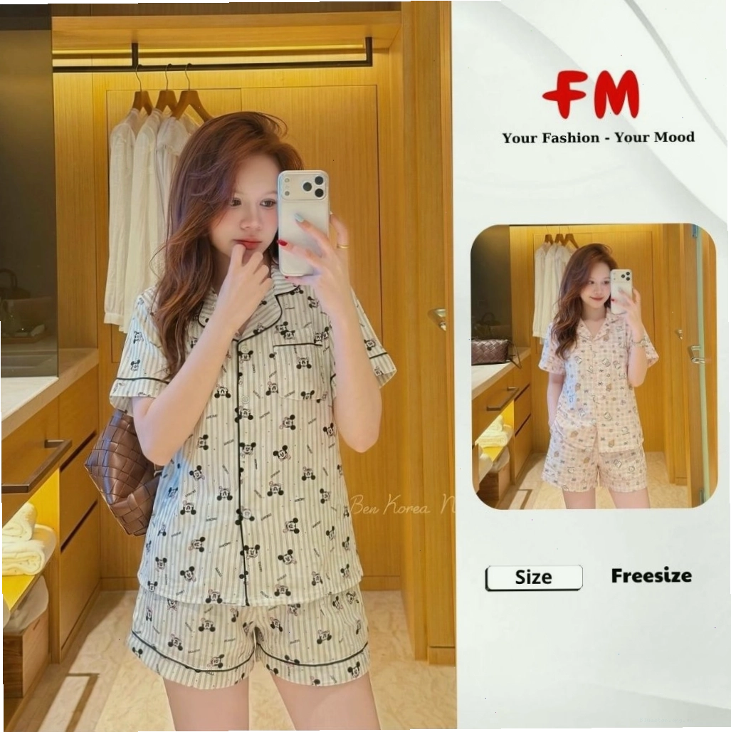 Đồ bộ ngắn nữ FM Style họa tiết dễ thương