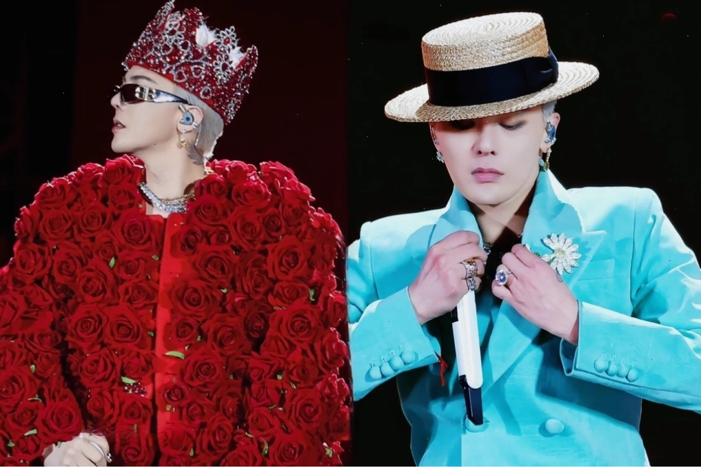 G-Dragon tại một sự kiện thời trang, thể hiện phong cách ấn tượng