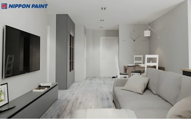 Ghi - trắng là sự kết hợp mang lại không gian sạch sẽ và sáng sủa