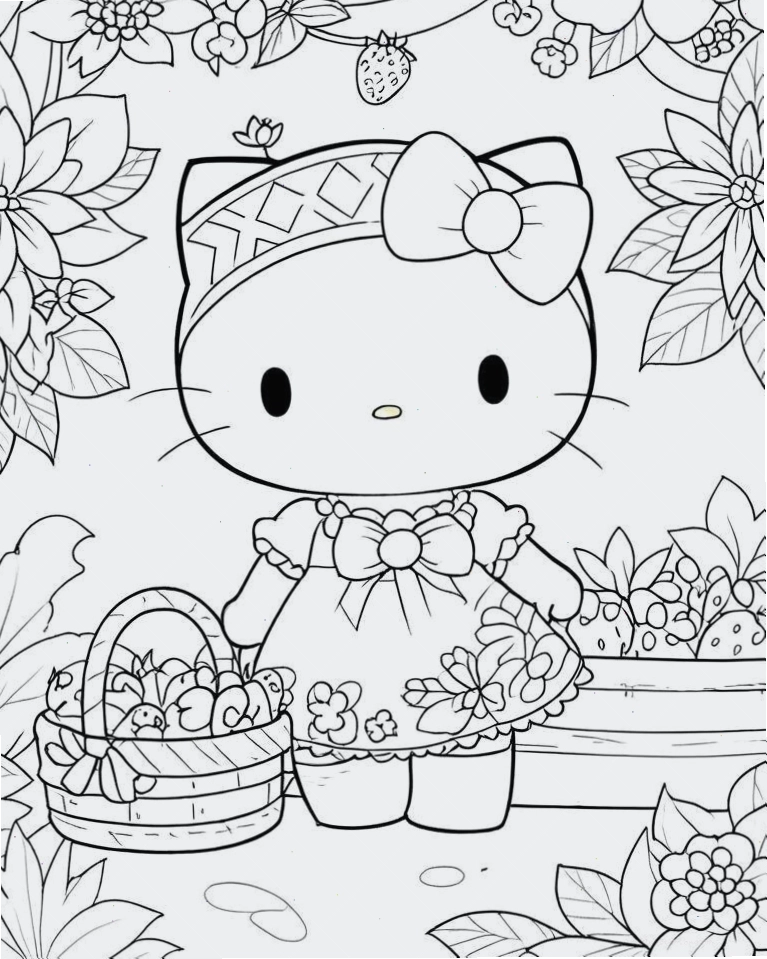 Hello Kitty với nhiều màu sắc khác nhau