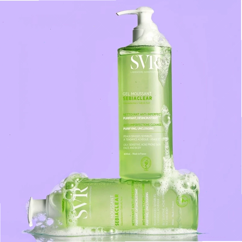 Hình ảnh minh họa sữa rửa mặt SVR Sebiaclear Gel Moussant trên bao bì