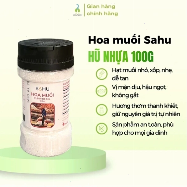 Hoa muối Sahu Sa Huỳnh Quảng Ngãi hộp 100g