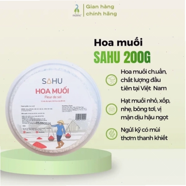 Hoa muối Sahu Sa Huỳnh Quảng Ngãi hộp 100g, 200g, 700g