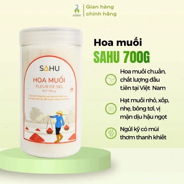 Hoa muối Sahu Sa Huỳnh Quảng Ngãi hộp 100g, 200g, 700g