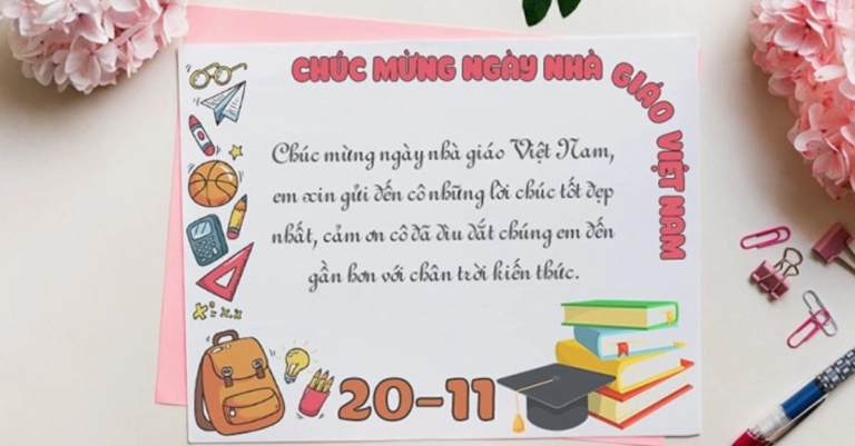 Hướng dẫn làm thiệp 20 tháng 11 đơn giản, đẹp và sáng tạo tại nhà