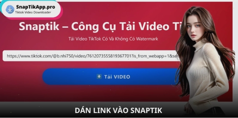 Hướng dẫn tải video TikTok không logo trên máy tính bằng Snaptik