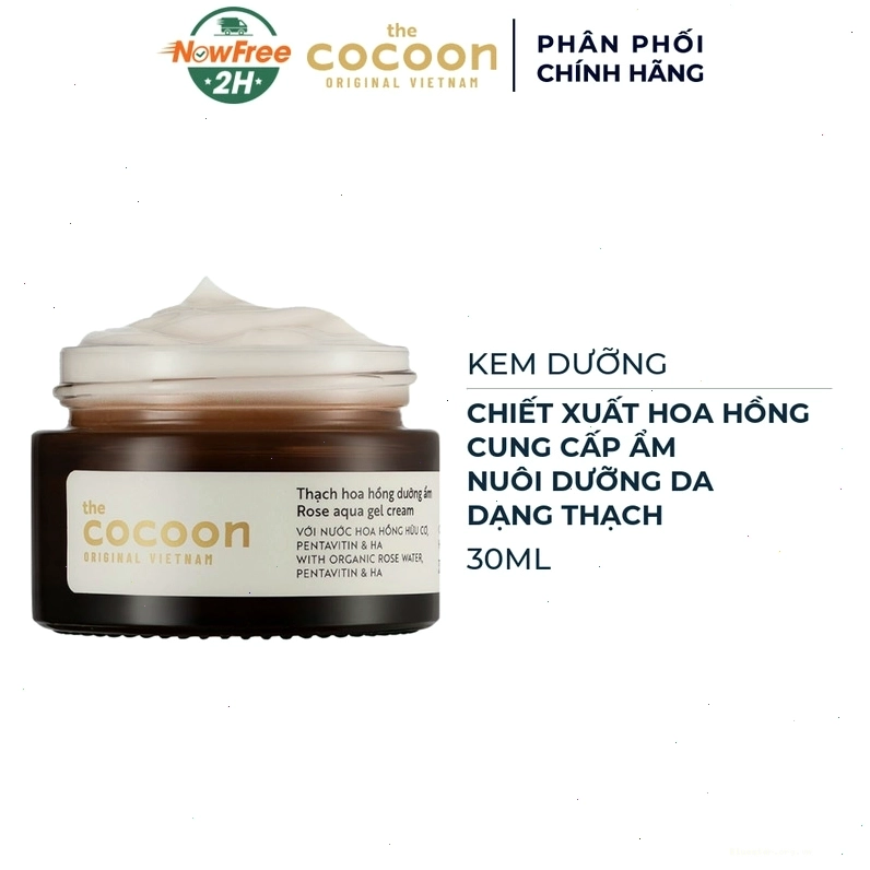 Kem Dưỡng Cocoon Dạng Thạch Hoa Hồng Dưỡng Ẩm Da 30ml