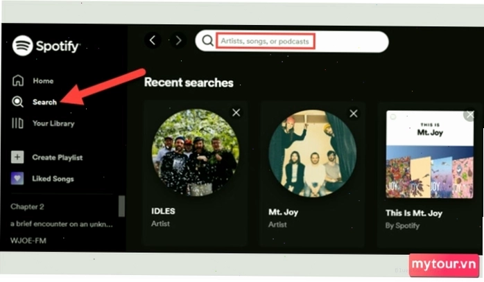 Khám phá mục Radio trên Spotify Web