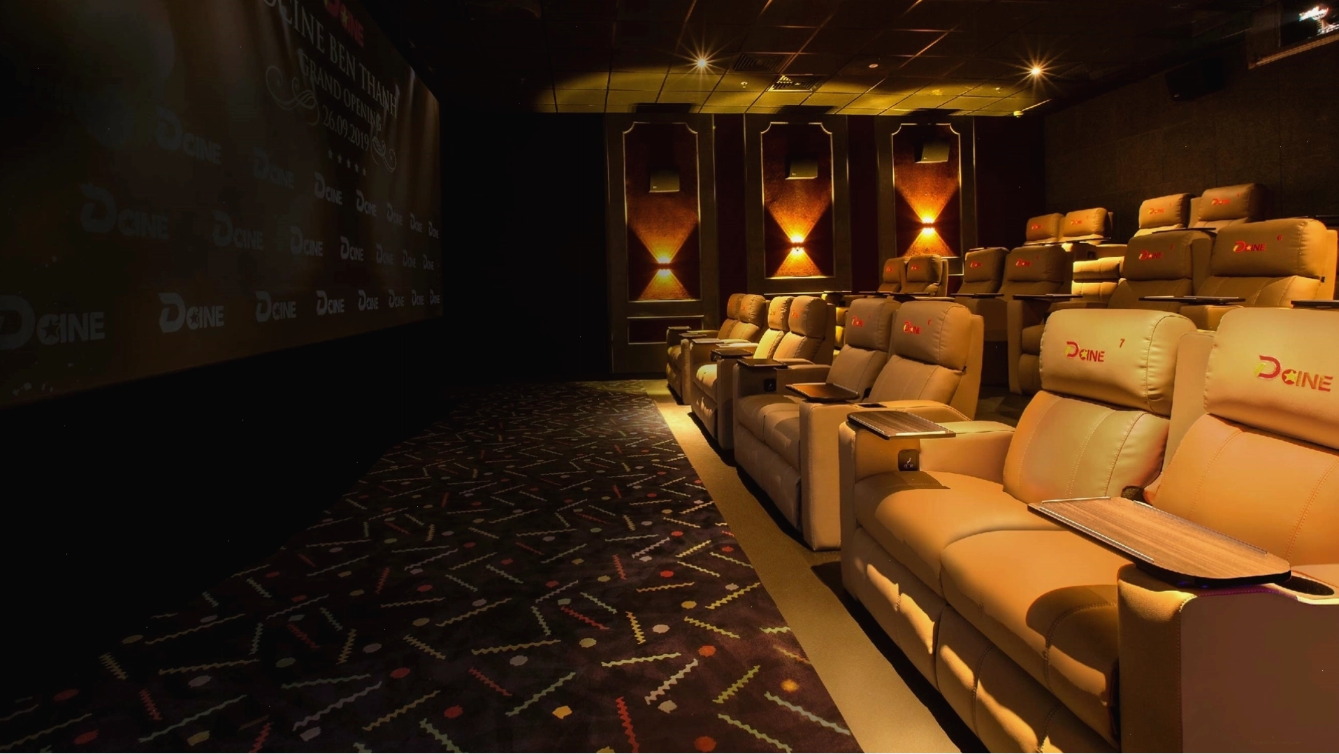 Không gian phòng chiếu VIP CINÉ de LUXE tại DCINE Bến Thành