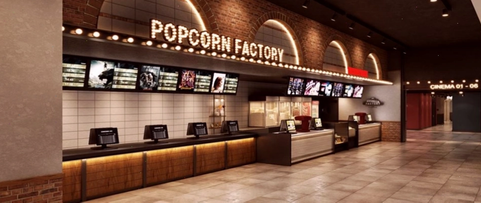 Không gian sảnh chờ hiện đại tại CGV Xuân Diệu