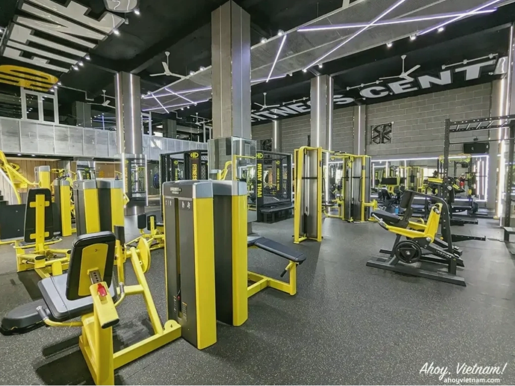 Không gian tập luyện hiện đại tại HD Fitness Center, Đà Nẵng