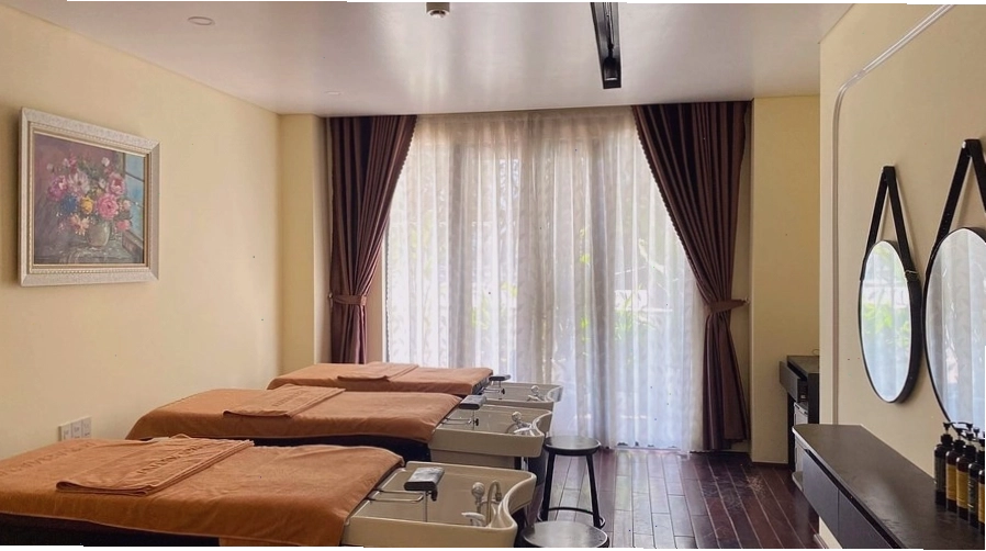 Khu vực gội đầu thư giãn