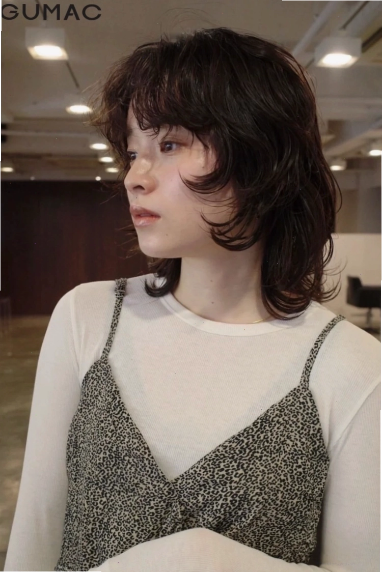Kiểu tóc mullet layer uốn chữ S thời thượng