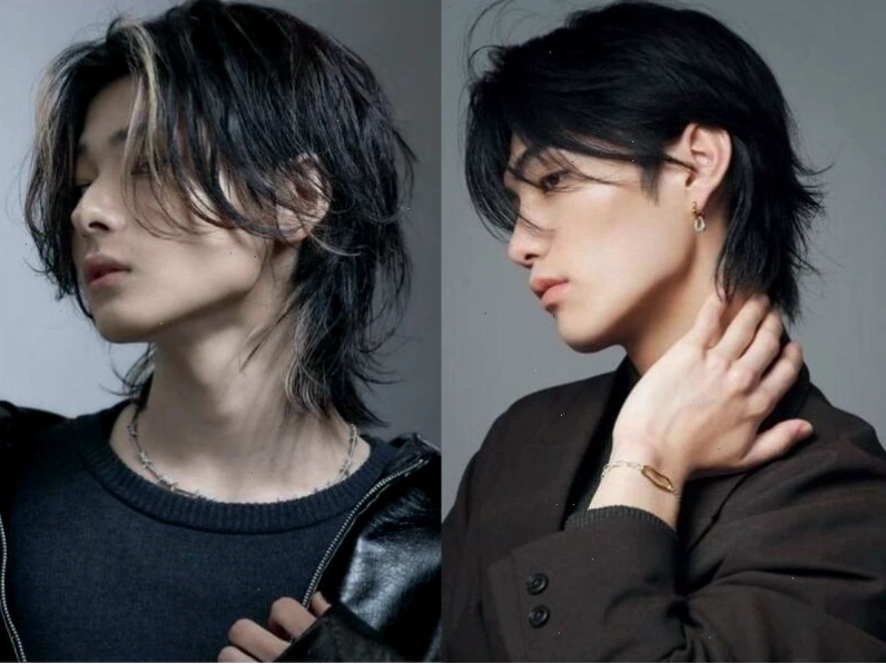 Kiểu tóc mullet nam mái dài phong trần