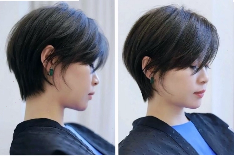 Kiểu tóc tém với phần tóc sau gáy được tạo độ phồng nhẹ nhàng