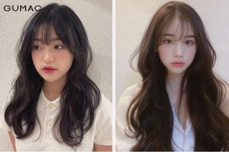 Kiểu tóc xoăn lơi kết hợp mái thưa Hàn Quốc