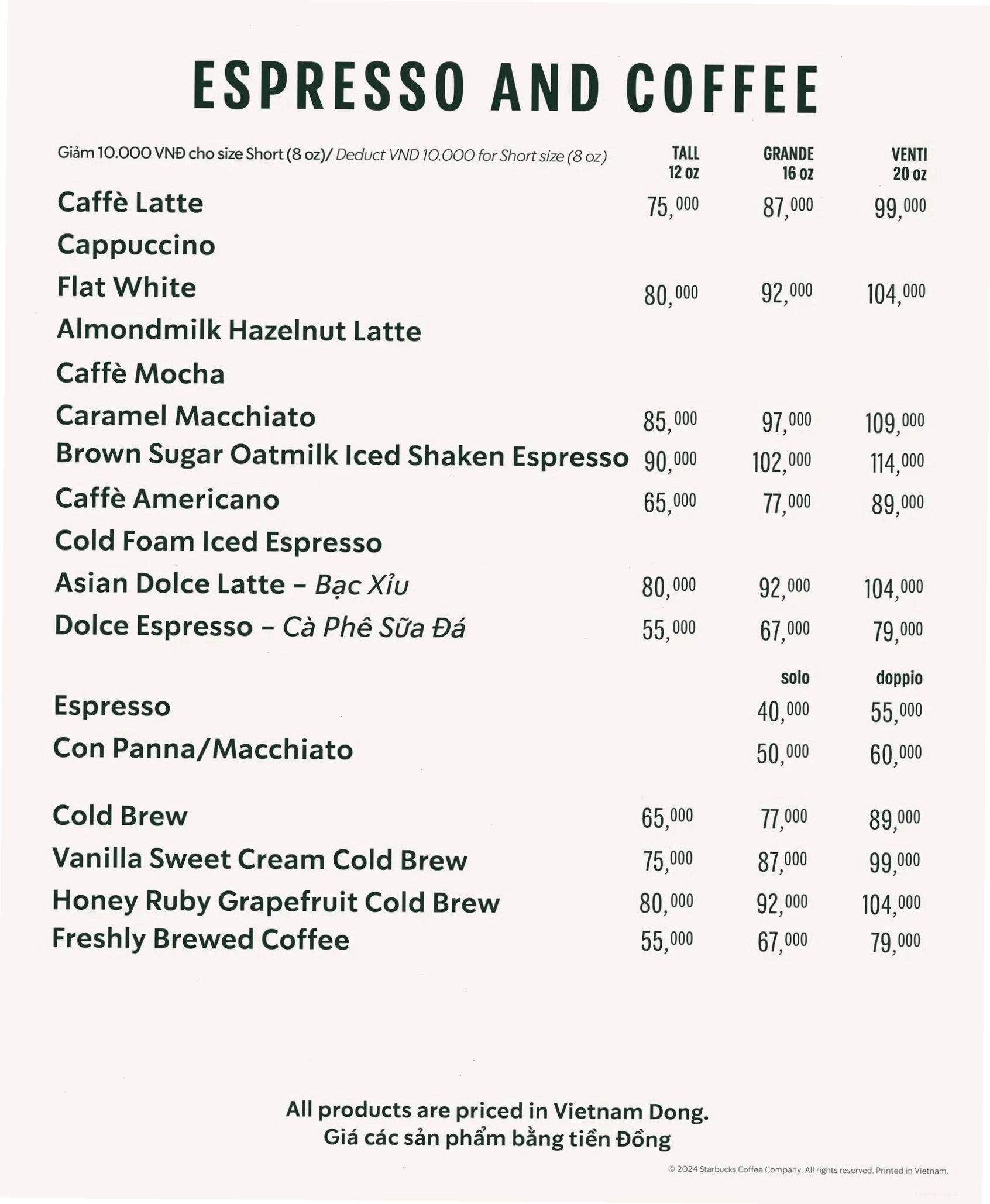 Ly cà phê nóng Starbucks Latte với lớp bọt sữa mịn màng