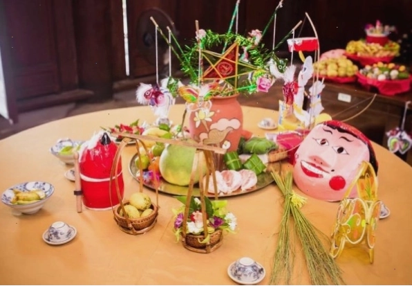 Mâm cỗ Trung thu đơn giản nhưng tinh tế