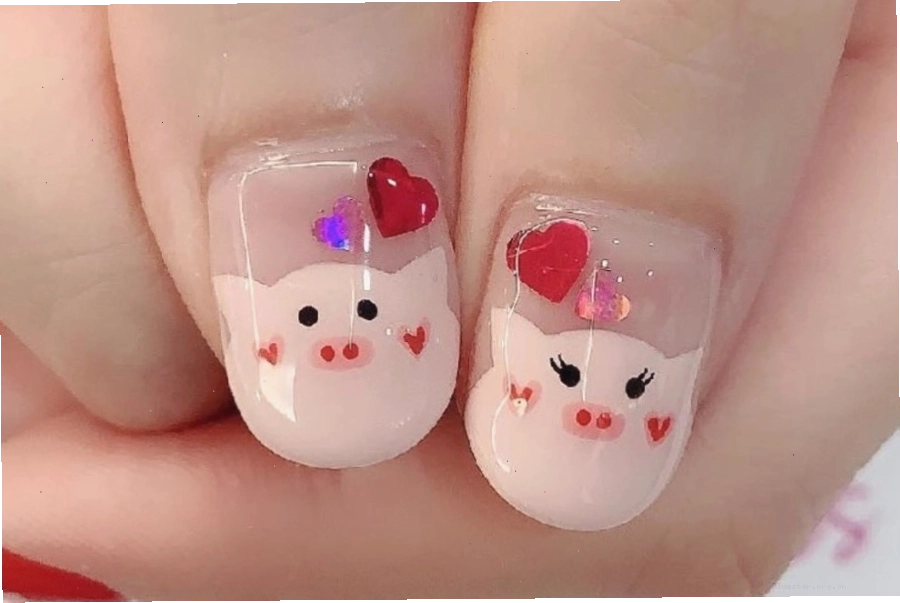Mẫu nail mắt mèo họa tiết mèo dễ thương