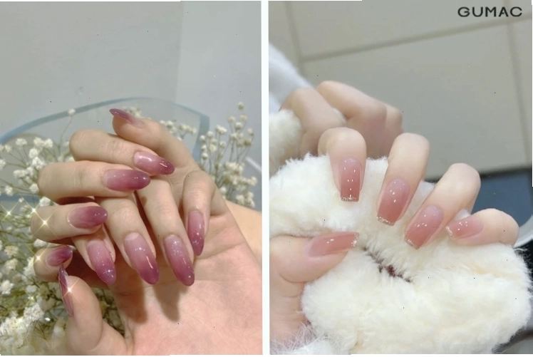 Mẫu nail sơn thạch ombre chuyển màu ấn tượng