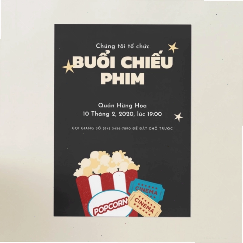 Mẫu poster phim sáng tạo với phong cách tối giản