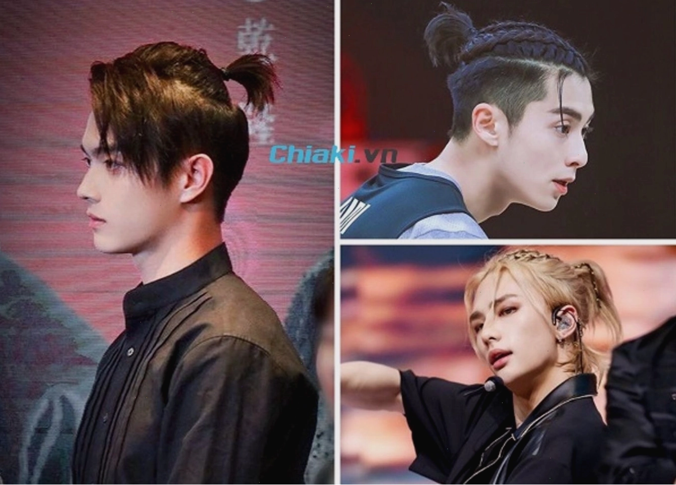 Mẫu tóc đẹp nam Top knot