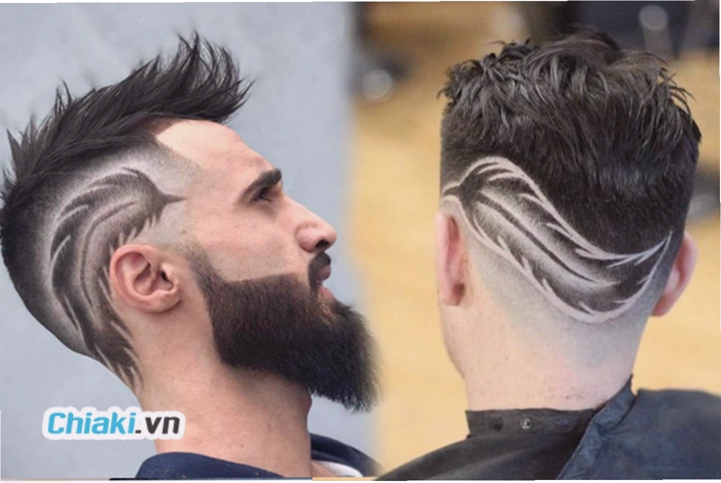 Mẫu tóc Mohican tattoo độc đáo