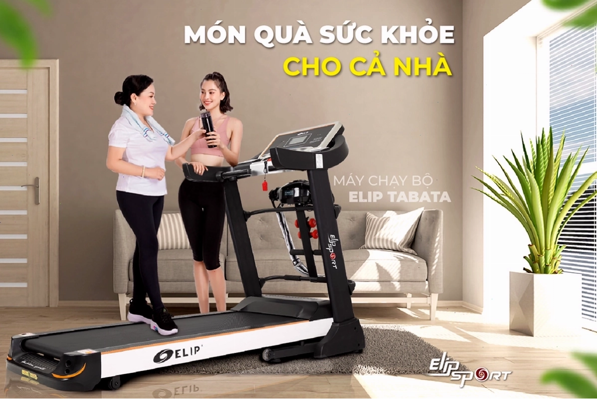 Máy chạy bộ đa năng Elip Tabata với nhiều tính năng hỗ trợ