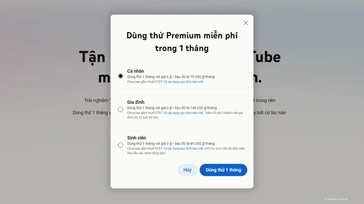 Minh họa giao diện YouTube Premium với tính năng xem video không quảng cáo