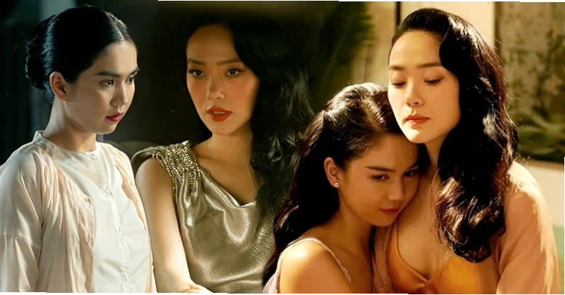 Ngọc Trinh và Minh Hằng trong một cảnh quay của phim Chị Chị Em Em 2