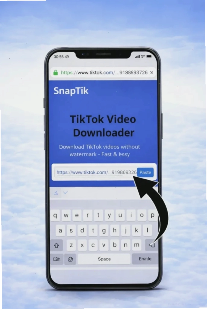 Nhấn nút tải xuống trên SnapTik