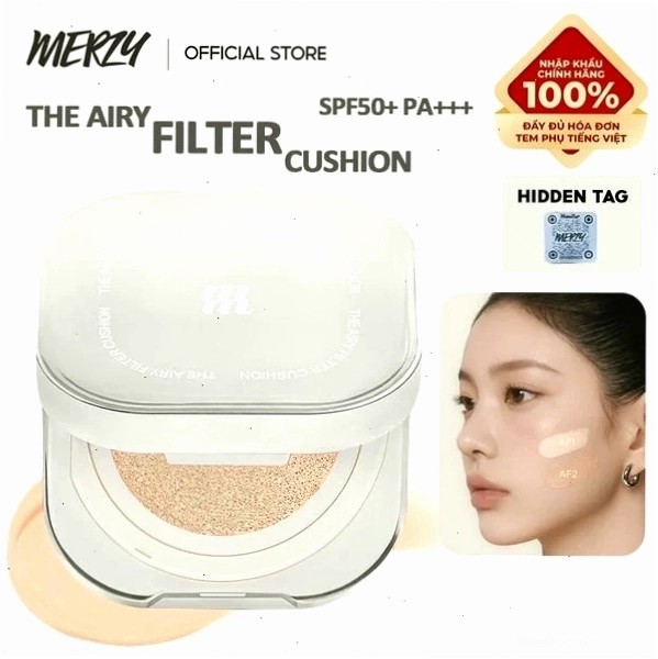 Phấn Nước Merzy Mịn Lì, Che Phủ Cao The Airy Filter Cushion SPF50+ PA+++ 11g
