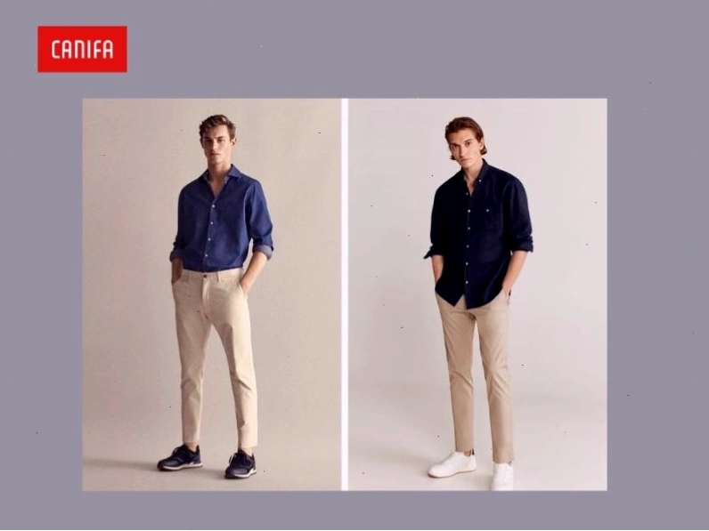 Phối đồ màu xanh navy và đỏ nổi bật