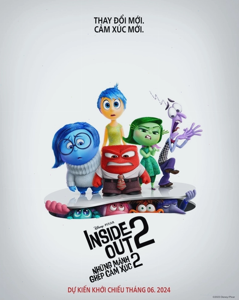 Poster Inside Out 2 với sự xuất hiện của các cảm xúc mới