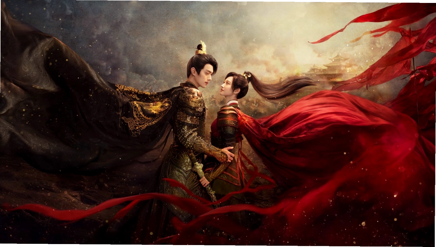 Poster phim Lạc du nguyên (Wonderland of love) với hai nhân vật chính