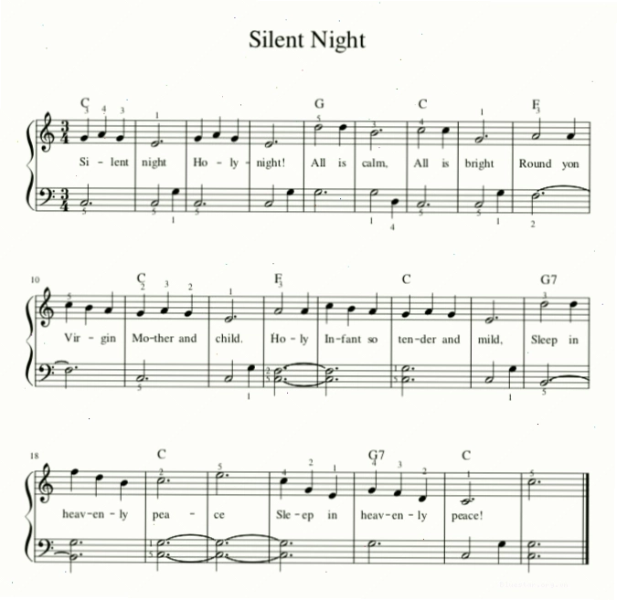 Sheet nhạc bài Silent night