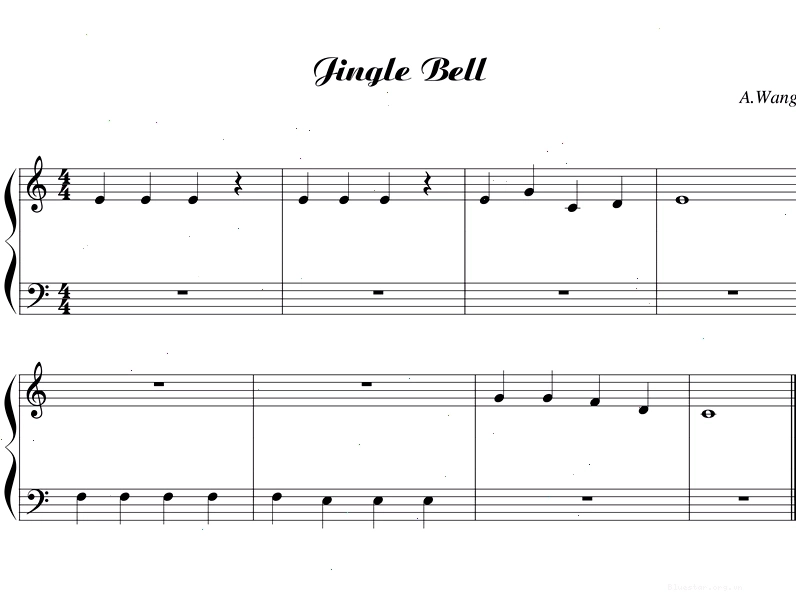 Sheet nhạc Jingle Bells đơn giản cho người mới học piano