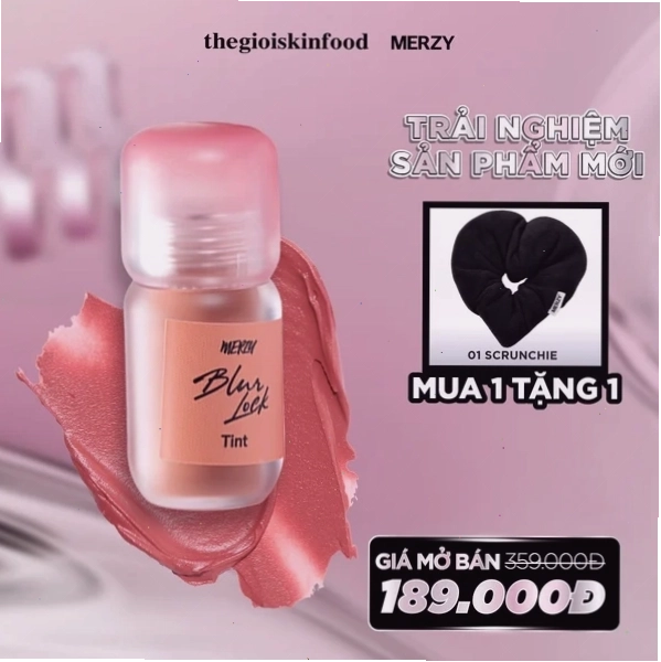 Son Kem Lì Merzy Khóa Môi Mịn Lì Tự Nhiên Blur Lock Tint 4g