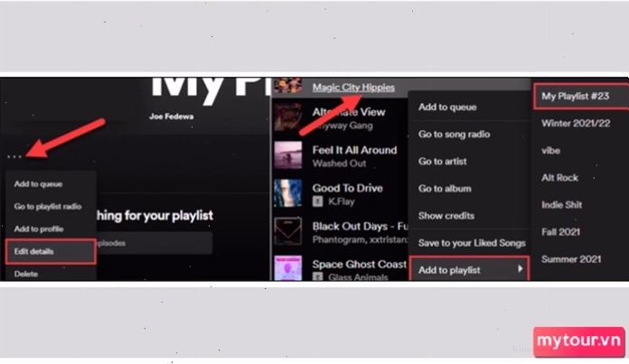 Thanh điều hướng trên Spotify Web