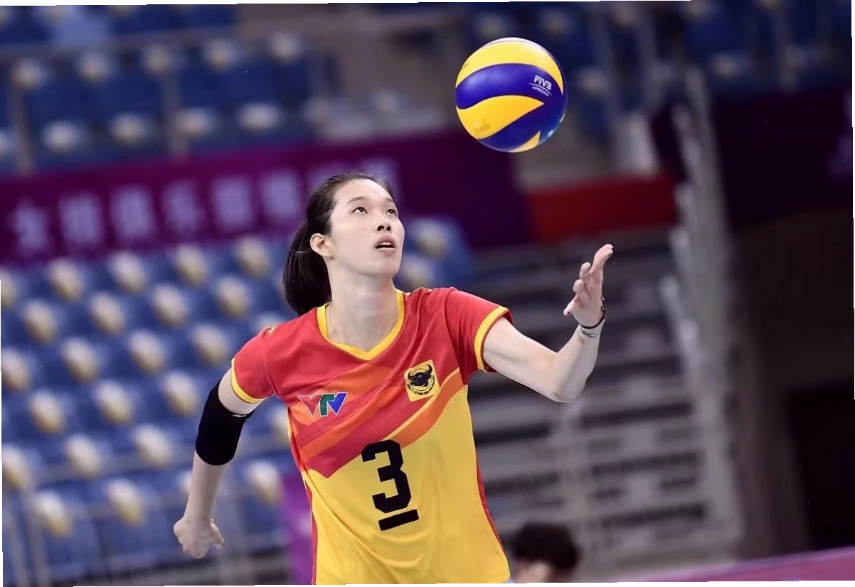 Thanh Thúy trong một buổi tập luyện của đội tuyển quốc gia