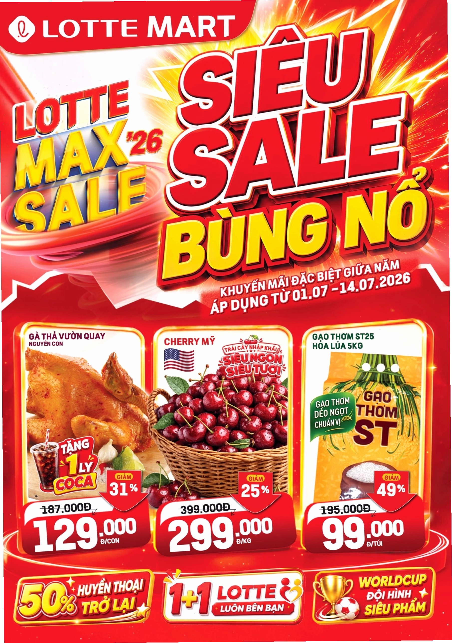 Thông báo chương trình LOTTE MAX SALE tại Lotte Mart