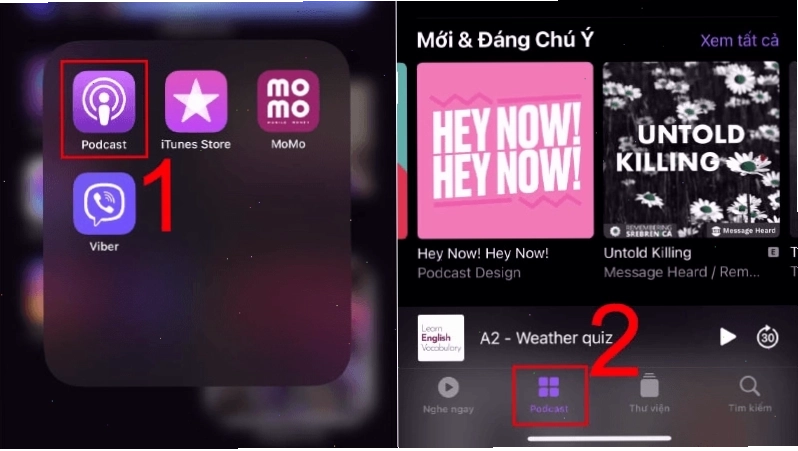 Tìm kiếm và khám phá nội dung Podcast trên iPhone, iPad